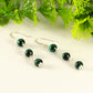 Long Genuine Malachite Dangle Earrings.