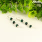 Long Genuine Malachite Dangle Earrings for women.