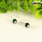 Small Genuine Malachite Drop Earrings for women.