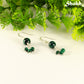 Genuine Malachite Dangle Earrings for women.