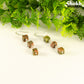 Long Unakite Cube Dangle Earrings for women.