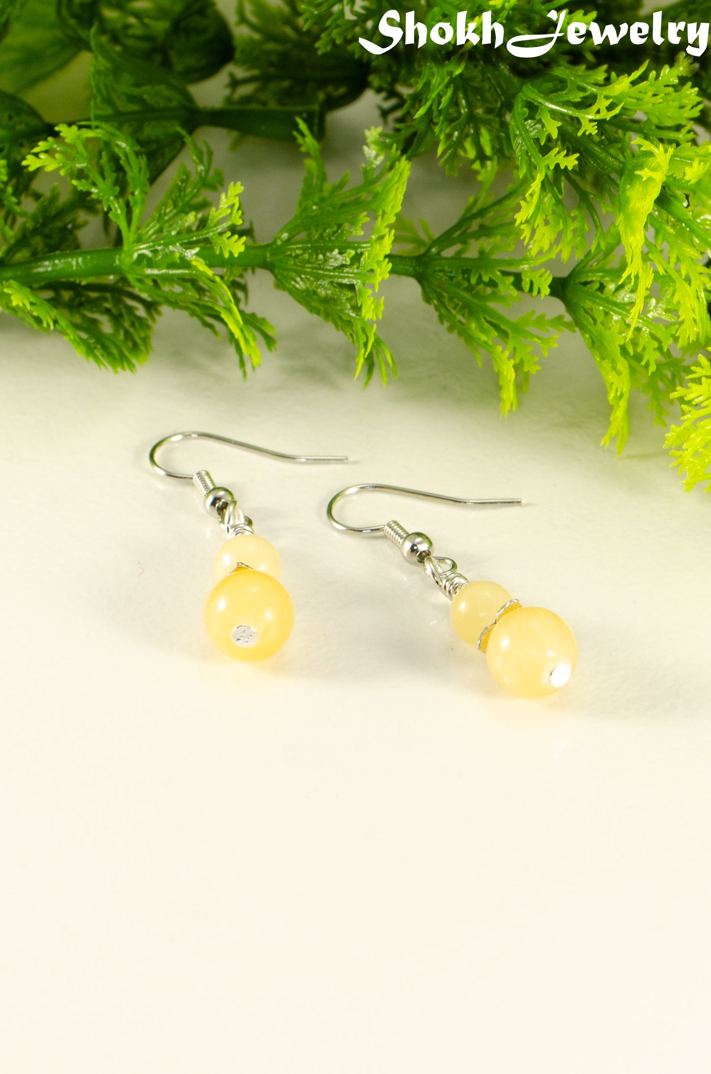 Small Natural Calcite Crystal Earrings for women.