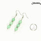 Natural Mint Green Quartz Beaded Bar Earrings beside a dime.