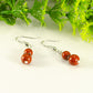 Small Natural Red Jasper Earrings for women.