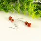 Details of Small Natural Red Jasper Earrings.