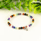 Dainty Gemstone Chakra Bracelet with Initial.