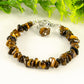 Close up of Natural Tiger's Eye Chip Bracelet.