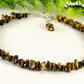 Close up of Natural Tiger's Eye Chip Anklet.