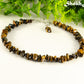 Natural Tiger's Eye Chip Anklet with clasp.