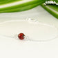 Close up of Minimal Carnelian Bracelet.