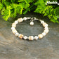 Freshwater Pearl and Seashell Bracelet with Clasp.