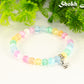 6mm Rainbow Selenite Bracelet with Initial