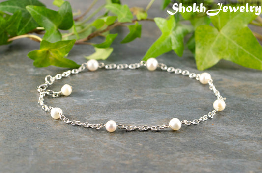Freshwater Pearl and Chain Anklet