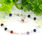 4mm Chakra Gemstone Link Anklet with Clasp