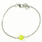 Top view of 8mm Peridot and Chain Anklet.