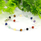 4mm Chakra Gemstone Link Anklet with Clasp