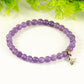 6mm Amethyst Bracelet with Initial.