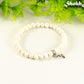 6mm White Howlite Bracelet with Initial.