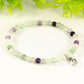 4mm Rainbow Fluorite Bracelet with Initial.