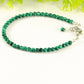 Close up of 3mm Natural Malachite anklet with Clasp.