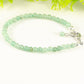 Close up of 4mm Green Aventurine anklet with Clasp.
