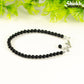 4mm Black Obsidian Crystal Bracelet with Clasp.