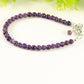 Close up of 4mm Amethyst Bracelet with Clasp.