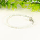 4mm White Opal anklet for women.