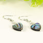 Heart Shaped Abalone Shell Earrings.