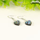 Heart Shaped Abalone Shell Earrings.