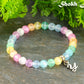 6mm Rainbow Selenite Bracelet with Initial