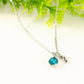 Small Personalized March Birthstone Choker Necklace.