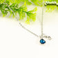 Small Personalized December Birthstone Choker Necklace.