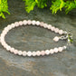 4mm Rose Quartz Anklet for women.