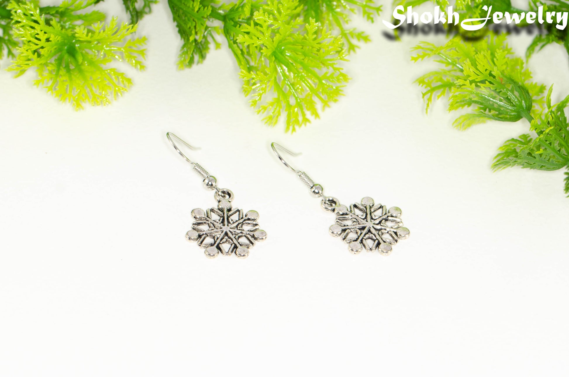 Christmas Snowflakes Charm Earrings.