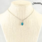 Small Personalized March Birthstone Choker Necklace displayed on a bust.