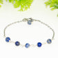 Lapis Lazuli and Stainless Steel Chain Anklet.
