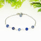 Lapis Lazuli and Stainless Steel Chain Bracelet with clasp.