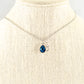 Small Personalized December Birthstone Choker Necklace displayed on a bust.