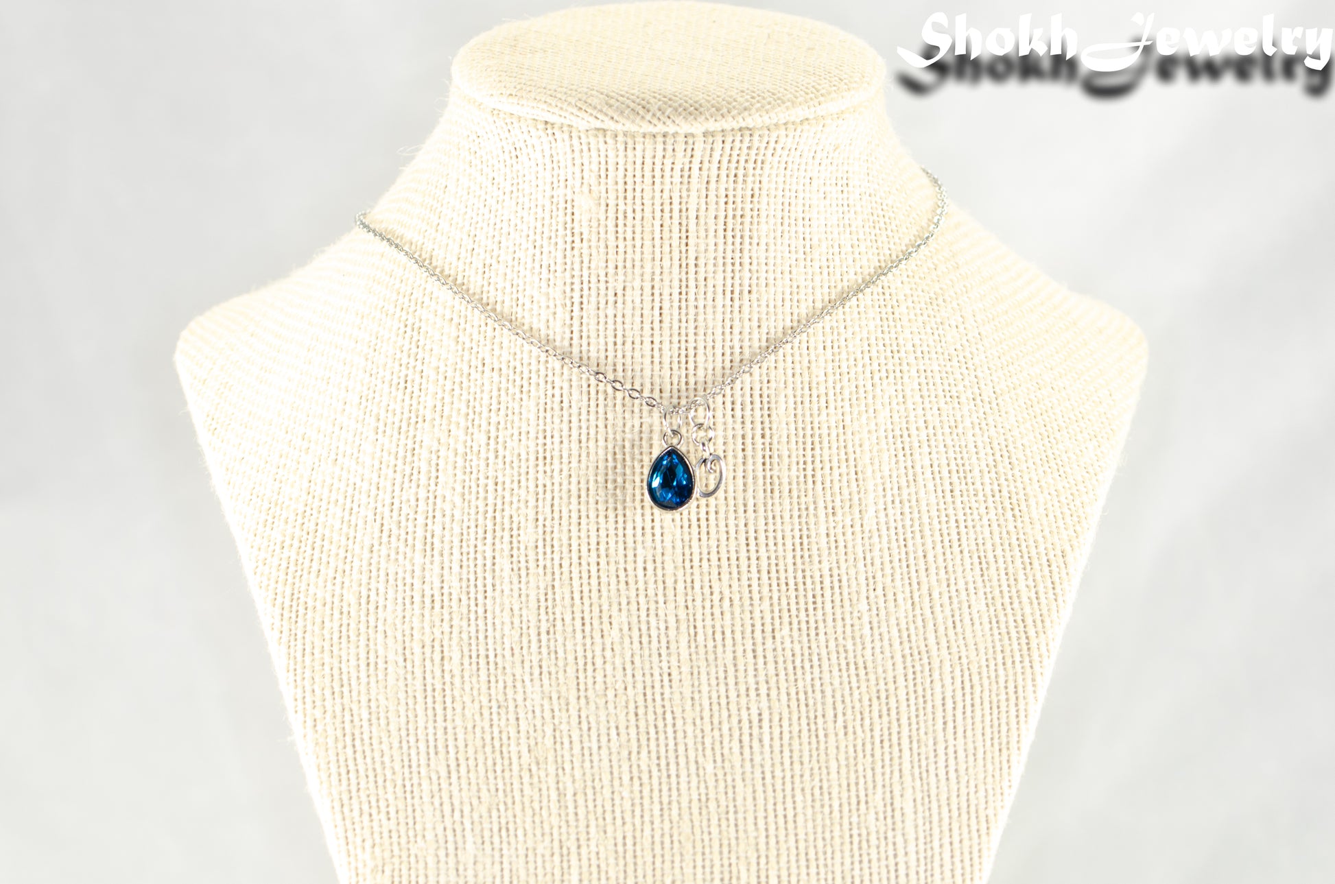 Small Personalized December Birthstone Choker Necklace.