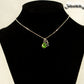 Small Personalized August Birthstone Choker Necklace displayed on a bust.