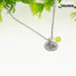 August Birth Flower Necklace with Peridot Birthstone Pendant.