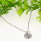 October Birth Flower Necklace with White Opal Birthstone Pendant.