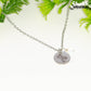 October Birth Flower Necklace with White Opal Birthstone Pendant.