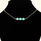 Turquoise Howlite and Dainty Chain Choker Necklace.