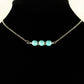 Turquoise Howlite and Dainty Chain Choker Necklace displayed on a bust.