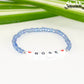 Blue Seed Beads Name Bracelet.