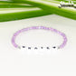 Purple Seed Beads Name Bracelet.