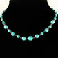 Handmade Turquoise Howlite Link Choker Necklace displayed on a bust.