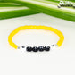 Yellow Seed Beads Name Bracelet.